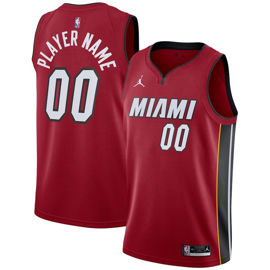 Men Miami Heat Jordan Brand Red Swingman Custom NBA Jersey